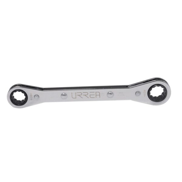 1195 Llave de estrias pulido espejo plana de matraca en pulgadas, 12 puntas, 5/8" x 3/4" Urrea