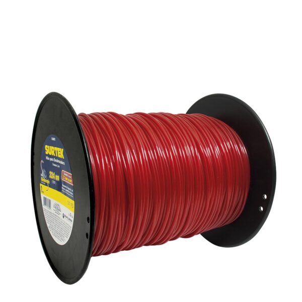 130802 Nailon para desbrozadora en carrete, 2.7 mm x 224 m Surtek