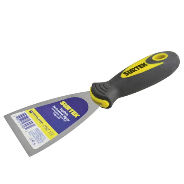 123035 Espatula flexible de acero de alto carbon con mango bimaterial 5" Surtek
