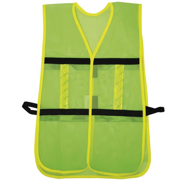 137492 Chaleco de seguridad de malla de poliester con ajuste de doble gancho verde unitalla Surtek