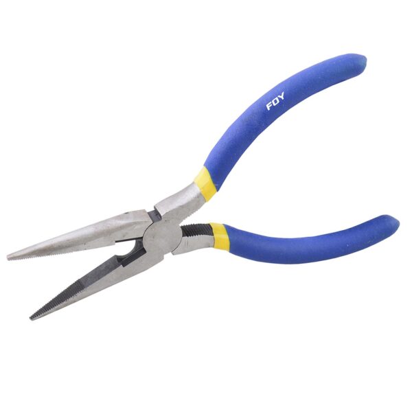 142037 Pinza para electricista con mango con doble plastisol de 7", punta larga Foy