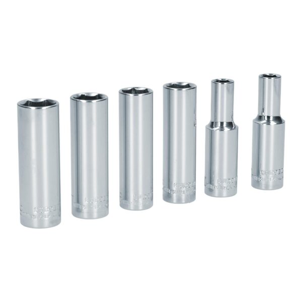S11M Juego de dados largos cuadro de 1/2" metricos, 6 puntas, 6 piezas Surtek