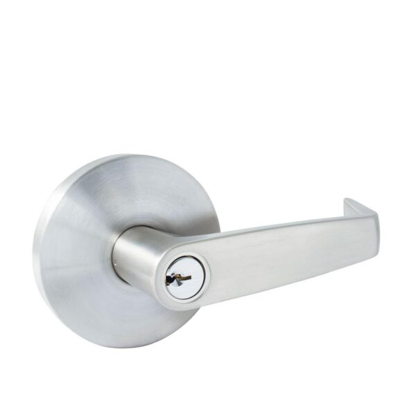 LR062B Manija cilindrica plana funcion entrada, acero inoxidable, llave estandar, blister Lock