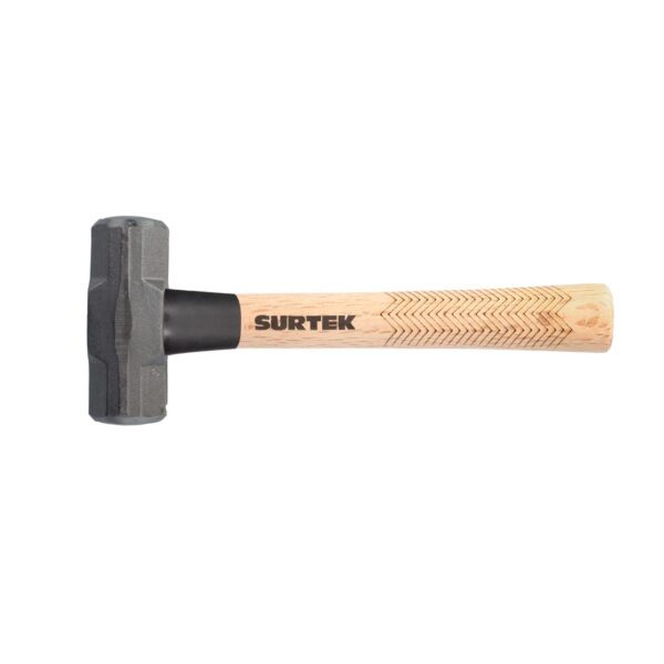 MARR3 Marro octagonal cabeza forjada con mango corto de madera de 12", 3 lb Surtek