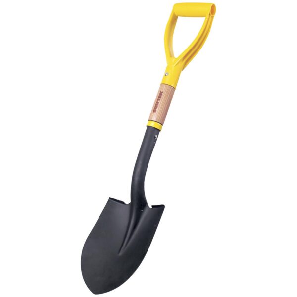 130631 Pala cajuelera con mango de madera con puño metalico "D", redonda Surtek