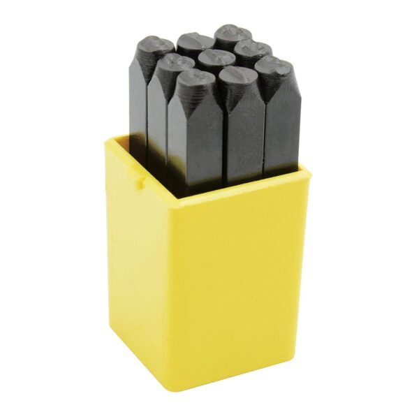 117216 Juego de numeros del "0" al "9" de golpe 6 mm, 9 piezas Surtek