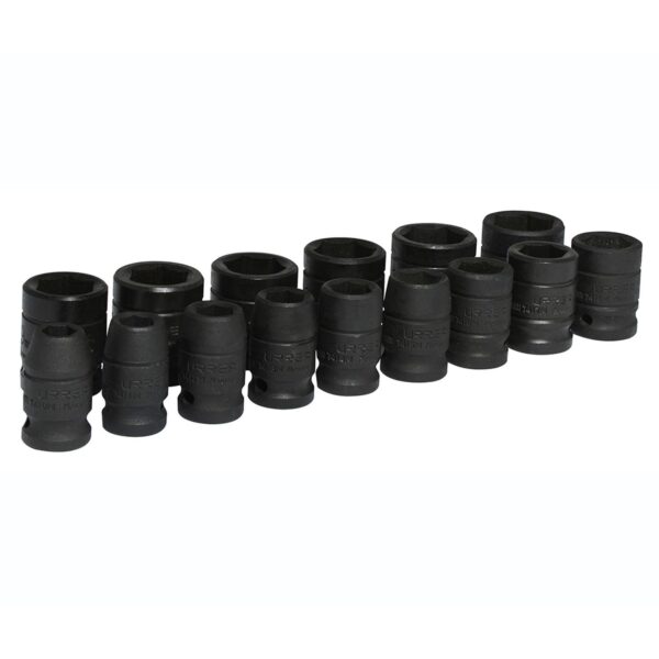 74204M Juego de dados de impacto cuadro de 1/2", 6 puntas, metricos, 15 piezas Urrea
