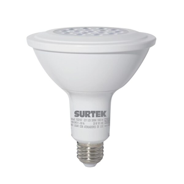153107 Lampara de LED Tipo PAR38, 20 W luz calida Surtek