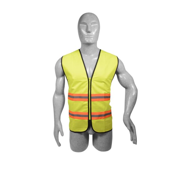 137499 Chaleco de seguridad de alta visibilidad con cierre amarillo unitalla Surtek Surtek