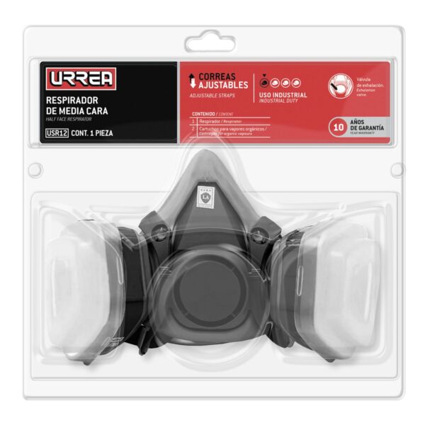 USR12 Mascarilla respirador 2 filtros Urrea - Image 2