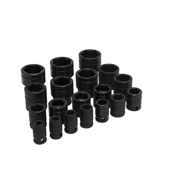 Juego de dados de impacto cuadro de 1/2", 6 puntas, en pulgadas, 19 piezas Urrea