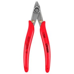 Pinza para electronica con mango rubber grip de 5-1/8" corte al ras 22° Urrea