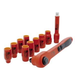 68802323 Juego de dados y accesorios cuadro de 1/2" en pulgadas para 1000 V, 11 piezas Urrea