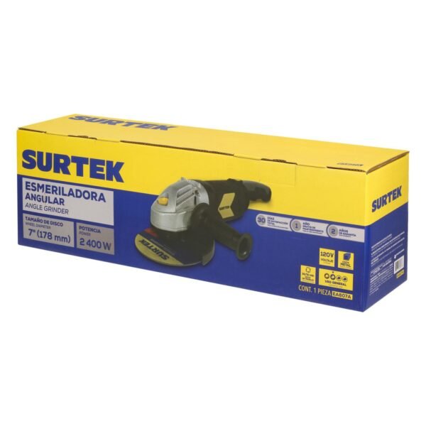 Esmeriladora angular 7" 2400 W 120 V, 7600 RPM Surtek