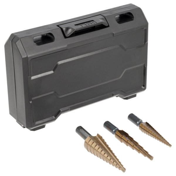 Juego de brocas escalonadas con doble estria de alta velocidad zanco 3 planos, 3 piezas Urrea