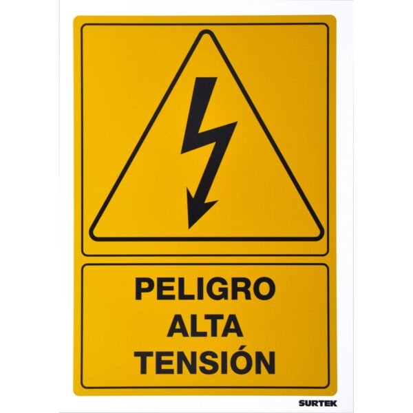 Señal "Peligro alta tension" Surtek