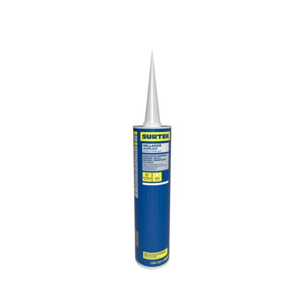 Sellador acrilico color blanco, 280 ml Surtek