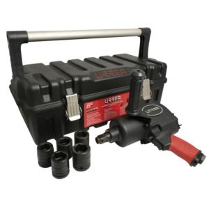 68812345 Juego de pistola de impacto neumatica cuadro de 3/4" y accesorios metricos, 7 piezas Urrea