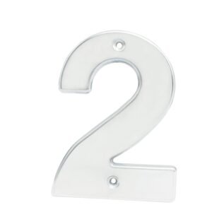 Numero 2 bold 4" niquel satinado Lock