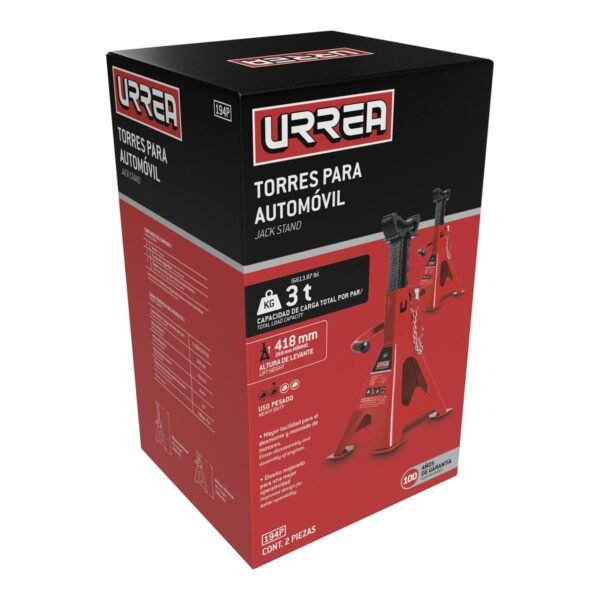 Torres para automovil con perno, 3 ton, 2 piezas Urrea