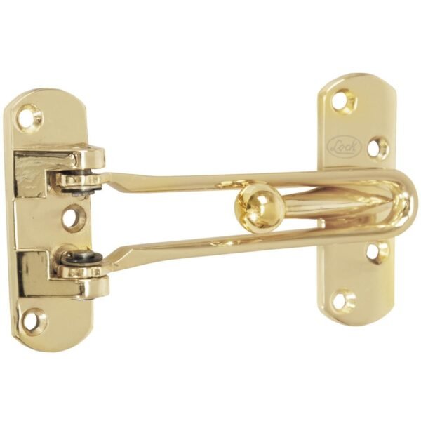 Pasador de seguridad para puerta abatible acabado laton brillante Lock