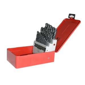 68811595 Juego de brocas negras de acero de alta velocidad zanco recto, 29 piezas Urrea