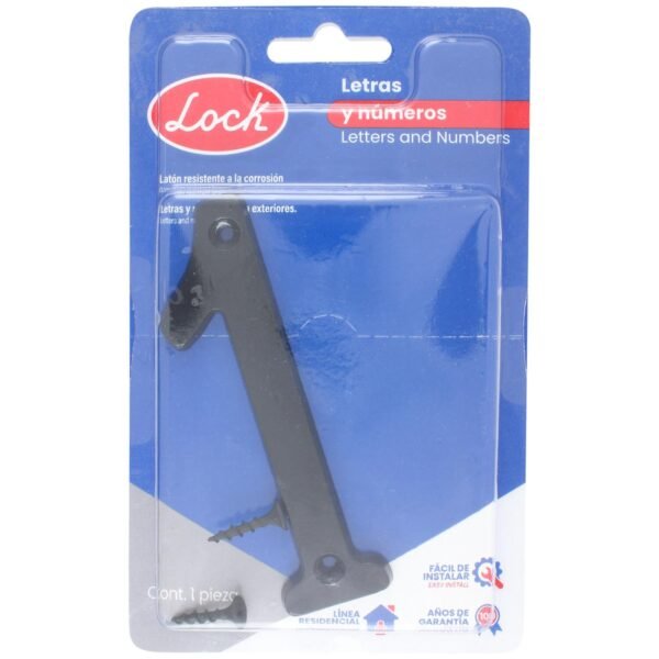 Numero 1 slim 4" negro Lock