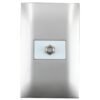 Placa 1 toma para TV 1/3, linea Americana, color plata Surtek