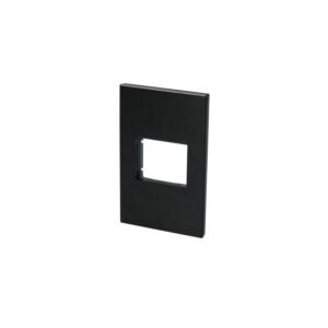 Placa 1 modulo 1/2, linea Premium, color negro Surtek