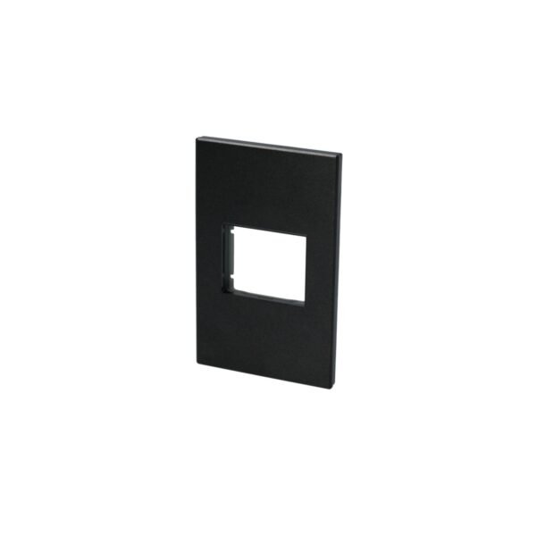 Placa 1 modulo 1/2, linea Premium, color negro Surtek