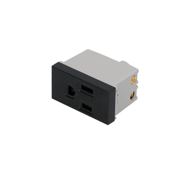 Contacto aterrizado 1/3, linea Premium, color negro Surtek