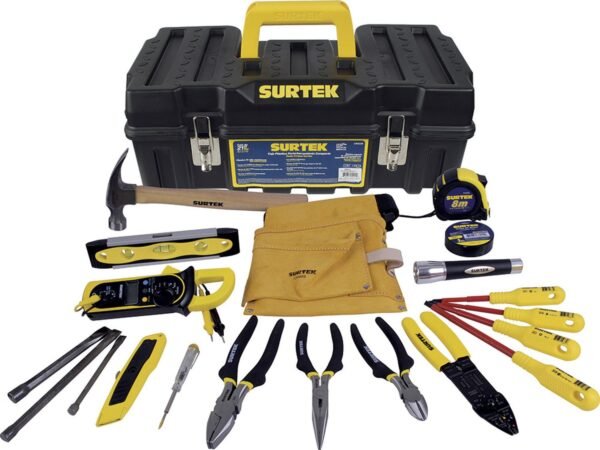 68801360 Juego combinado de herramientas para electricista 21 piezas, con caja plastica Surtek