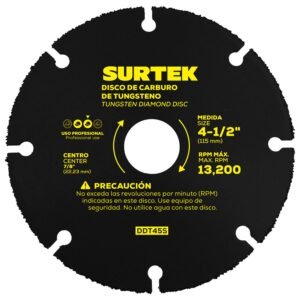 Disco de diamante multi-corte punta de carburo de tungsteno, 4-1/2" Surtek