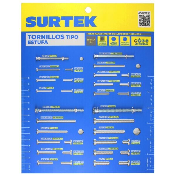 68798712 Muestrario de tornillos tipo estufa Surtek