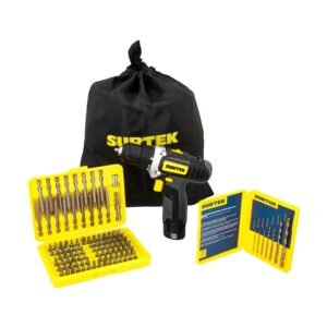Juego de taladro y atornillador a bateria Li-ion 12 V, 4 piezas en morral Surtek