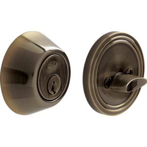 Cerrojo residencial funcion doble, laton antiguo, llave estandar, blister Lock