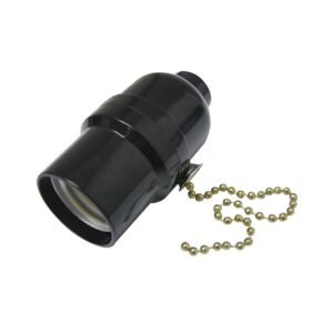 Potalampara con cadena, color negro Surtek