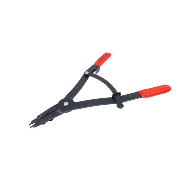 Pinza para abrir anillos de retencion con mecanismo de matraca Urrea