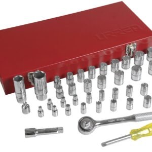 Juego de dados y accesorios cuadro de 1/4" y 3/8" combinado, 41 piezas Urrea