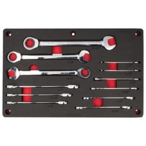 68811558 Juego de llaves combinadas pulido espejo de matraca en pulgadas 12 piezas, CH255P-C Urrea
