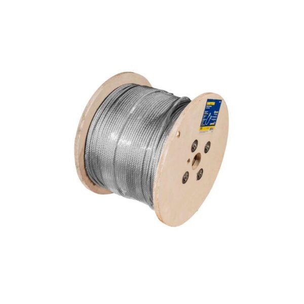 68808937 Cable de acero con guardacabo recubrimiento PVC negro 3/16" x 457 m construccion de 7 x 19 Surtek