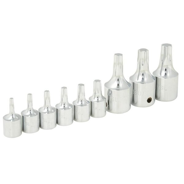 68801520 Juego de dados con punta torx cuadro de 1/4" y 3/8", 9 piezas Surtek