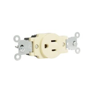 68807539 Contacto sencillo aterrizado, linea estandar, color marfil Surtek