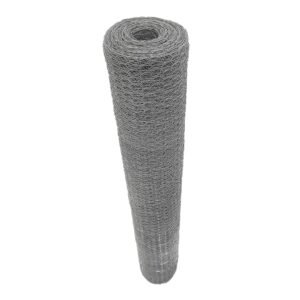 Malla hexagonal galvanizada calibre 23, abertura 13 mm, 0.9 x 45 m