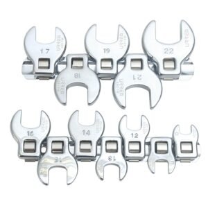 68809622 Juego de llaves pata de cuervo cuadro de 3/8", metricas, 12 piezas Urrea