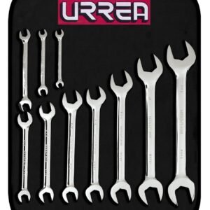 68812022 Juego de llaves españolas pulido espejo en pulgadas, 10 piezas, en estuche Urrea