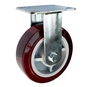 Rodaja de poliuretano marron fija 4" Surtek