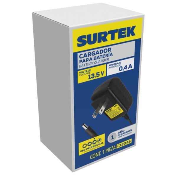 Cargador de bateria 12 V, 0.4Ah Surtek