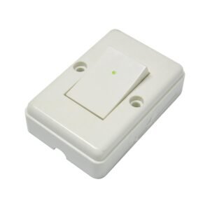 68810103 Apagador sencillo visible cuadrado, linea de sobreponer, color marfil Surtek