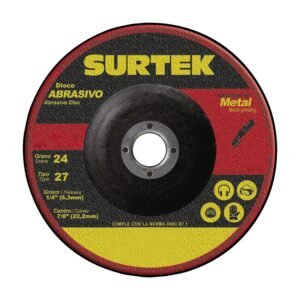 68798283 Disco abrasivo tipo 27 para metal 9" x 1/4" Surtek